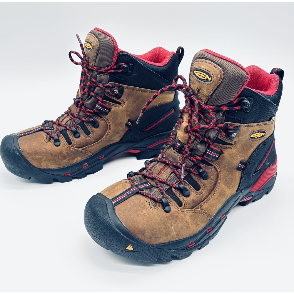 KEEN Men Pittsburgh 6 Waterproof Steel Toe Work Boot Brown Size 11